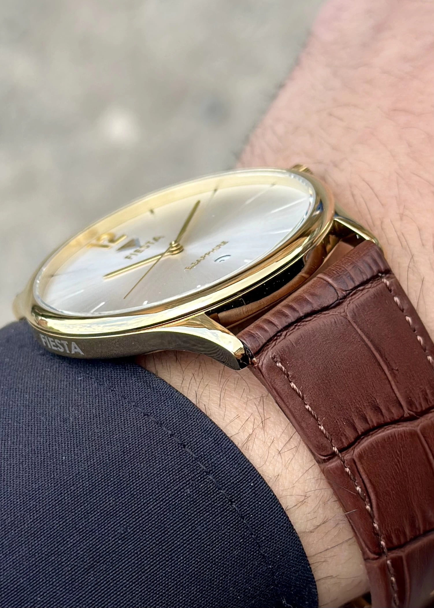 Fiesta Sarı Çelik Kasa Erkek Kol Saati