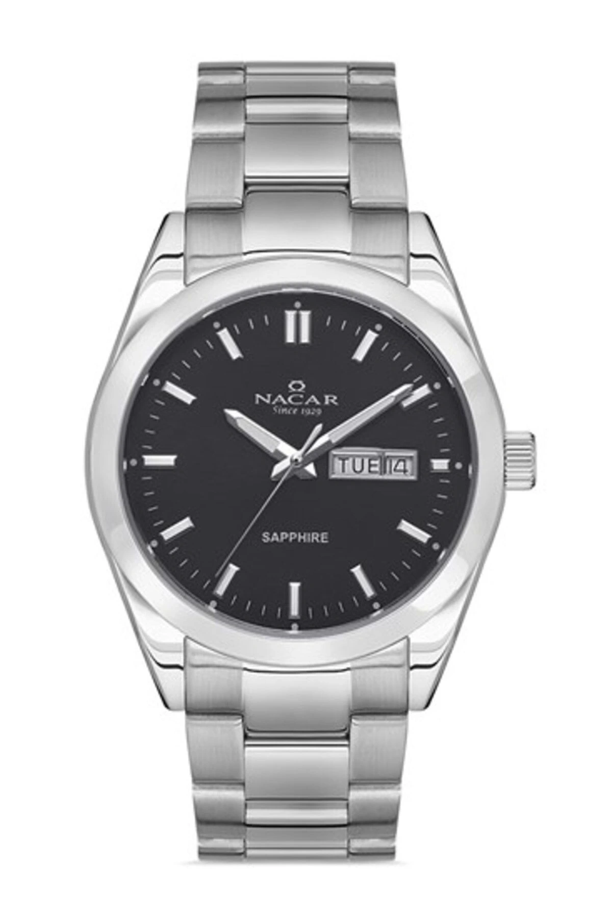 NACAR Safir Cam Metal Erkek Kol Saati NC31-299227-ABM