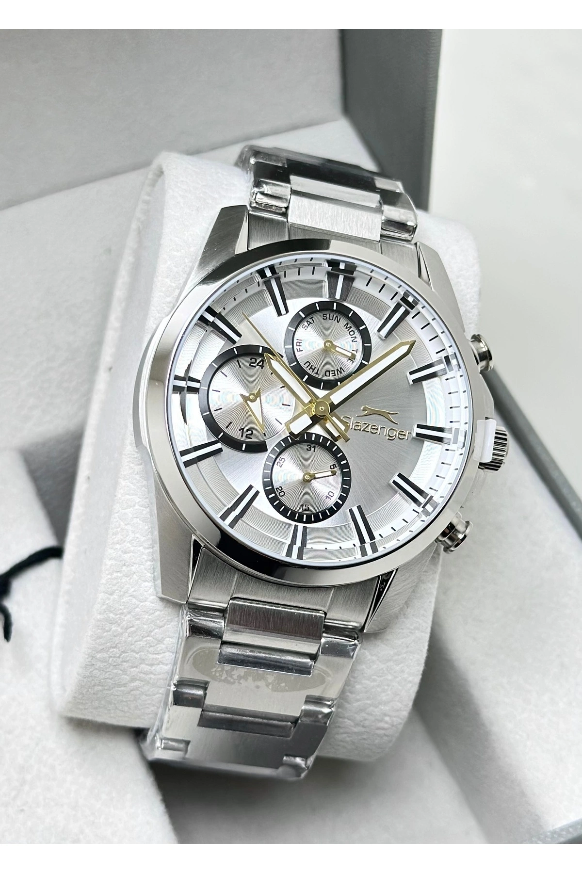 Orjinal 2 Yıl Garantili Su Geçirmez Çelik Kordon Çelik Kasa 10 Atm İç Kadran Fonksiyonları Aktif Erkek Kol Saati