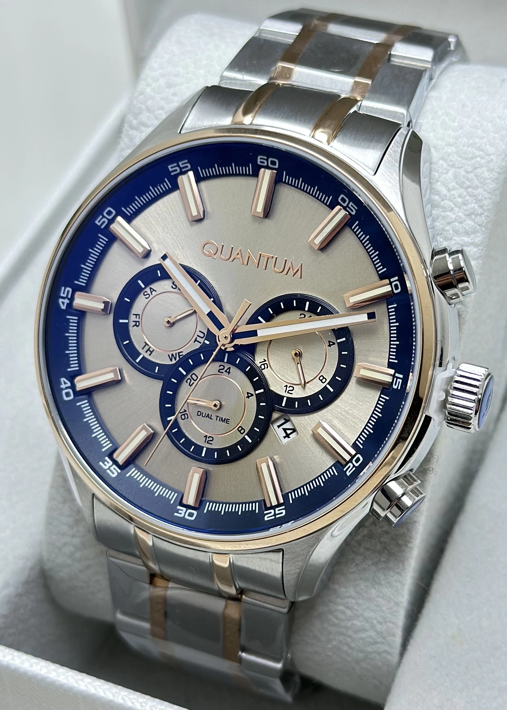 Quantum 10 ATM Su Geçirmez Gümüş Renk Kordon Erkek Kol Saati