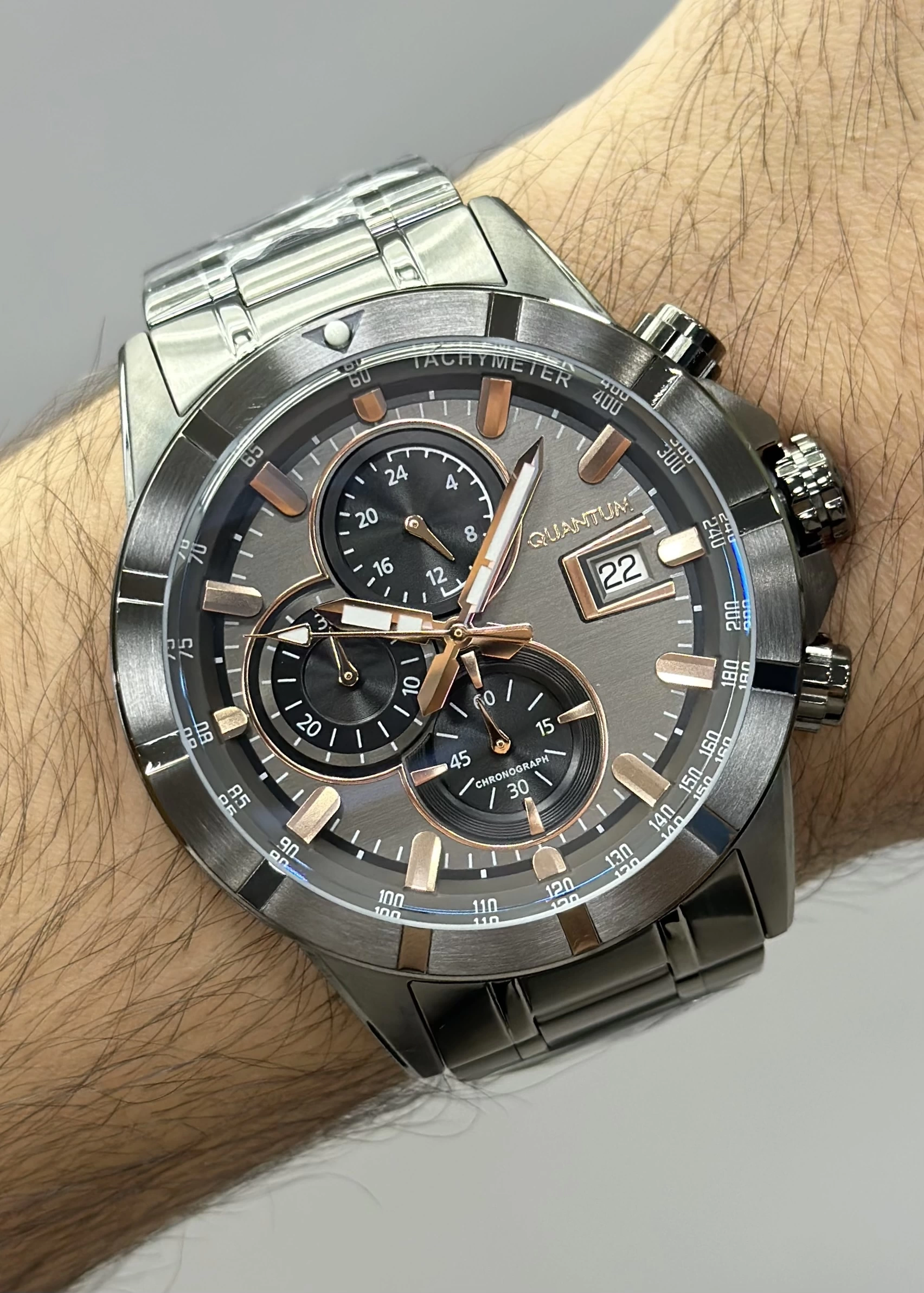 Quantum Çelik Kordon Fonksiyonlu Erkek Kol Saati