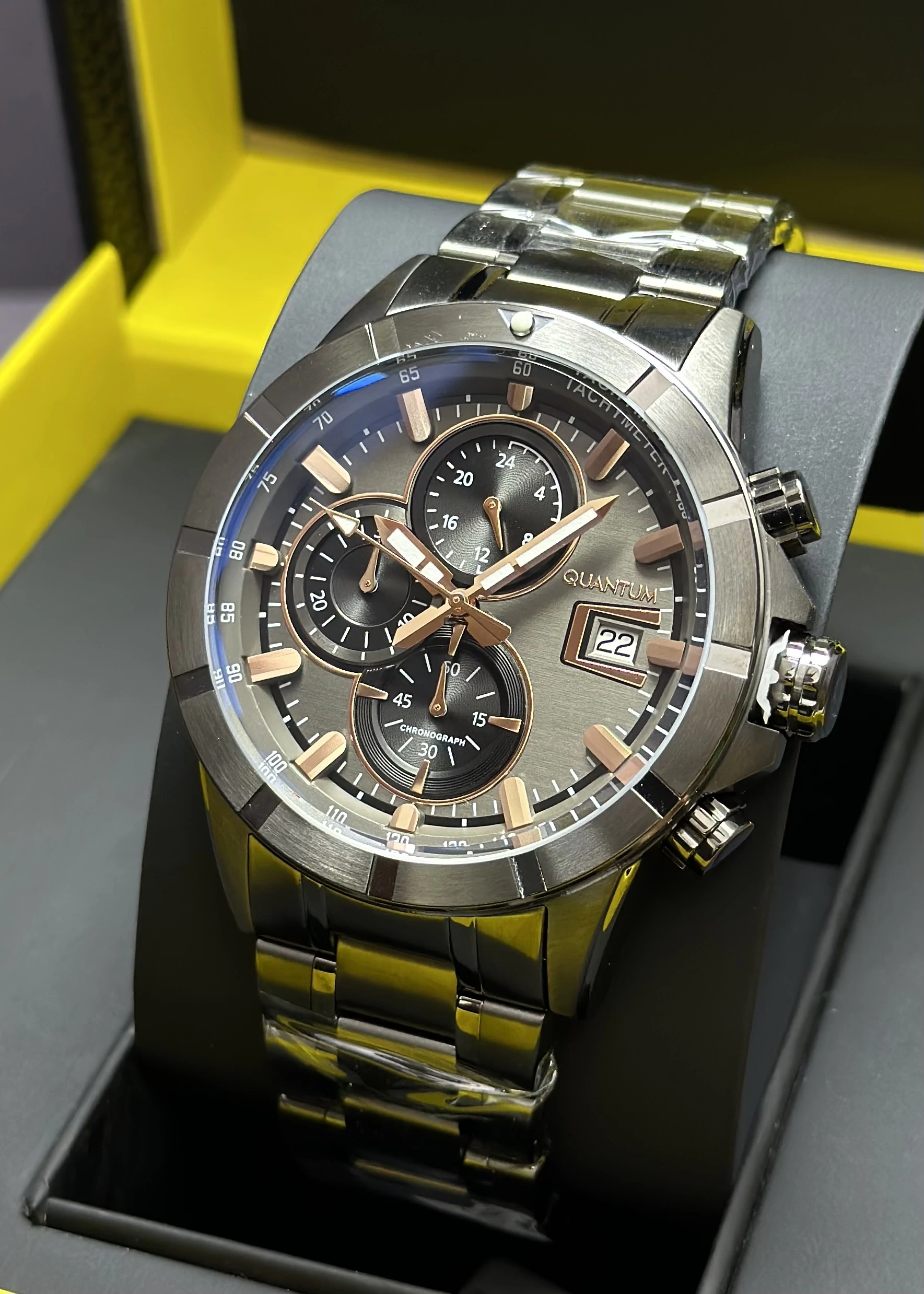 Quantum Çelik Kordon Fonksiyonlu Erkek Kol Saati