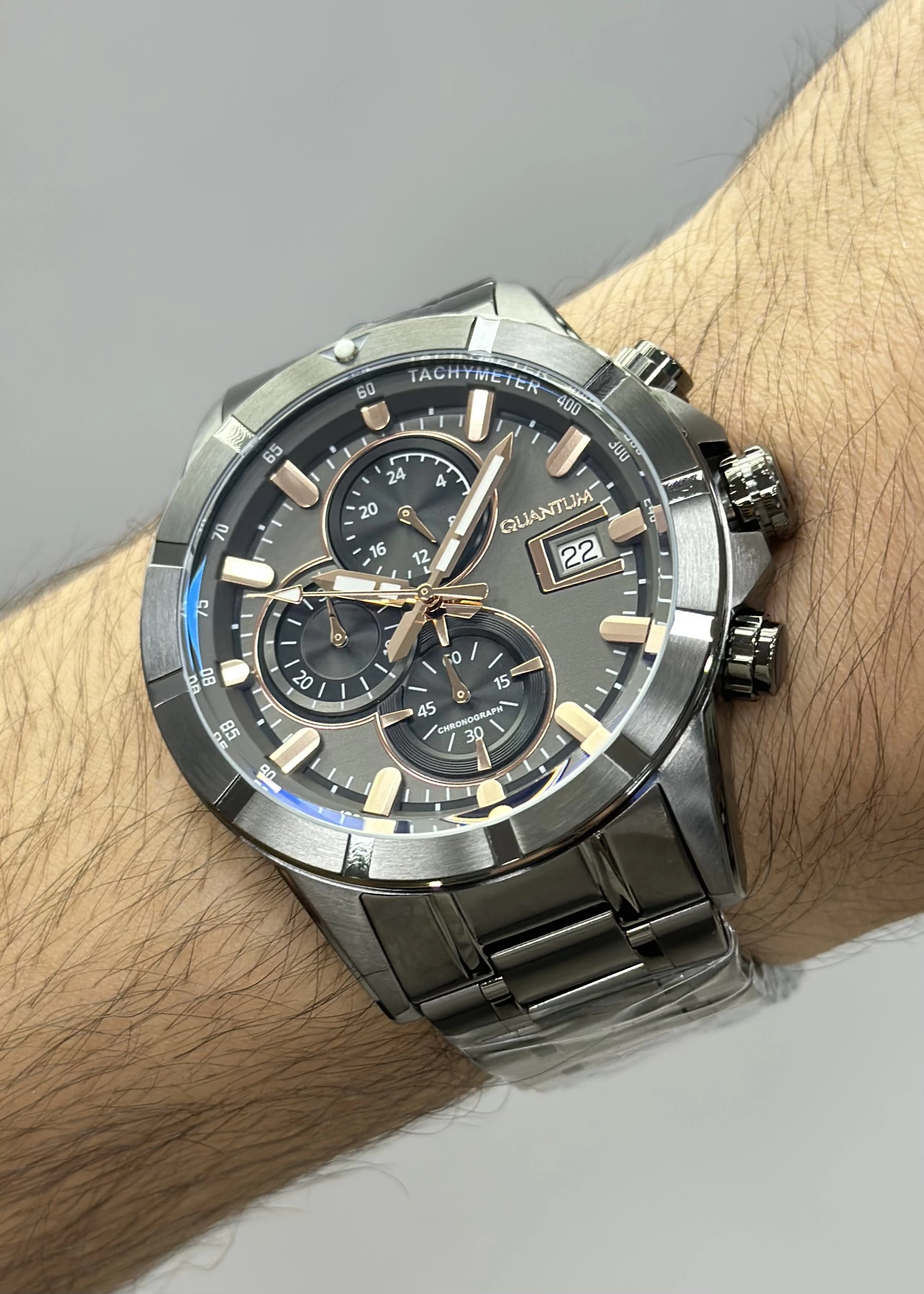 Quantum Çelik Kordon Fonksiyonlu Erkek Kol Saati