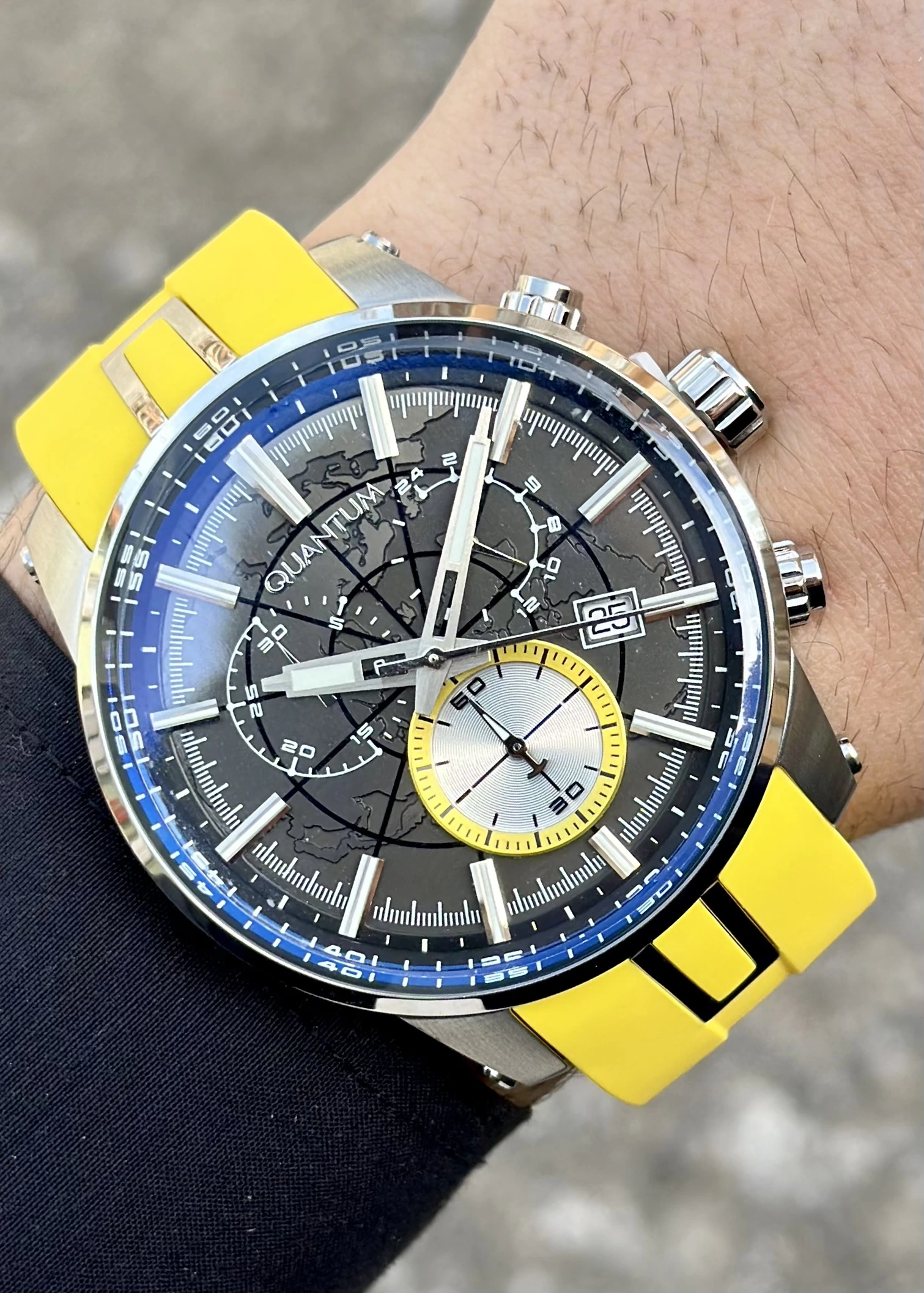 Quantum Sarı Silikon Kordon Erkek Kol Saati