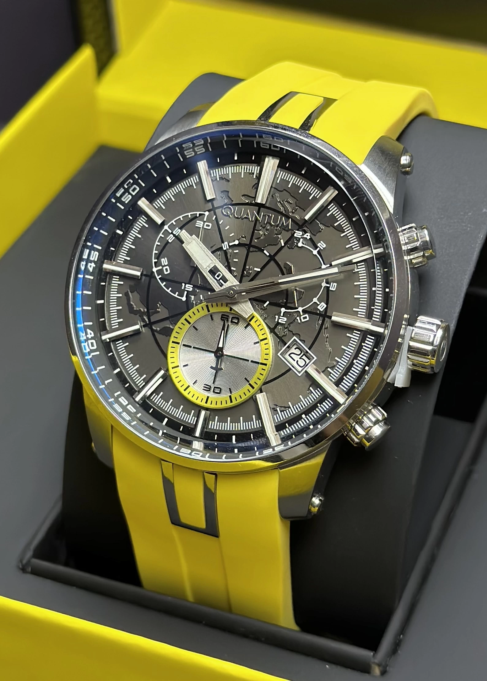 Quantum Sarı Silikon Kordon Erkek Kol Saati
