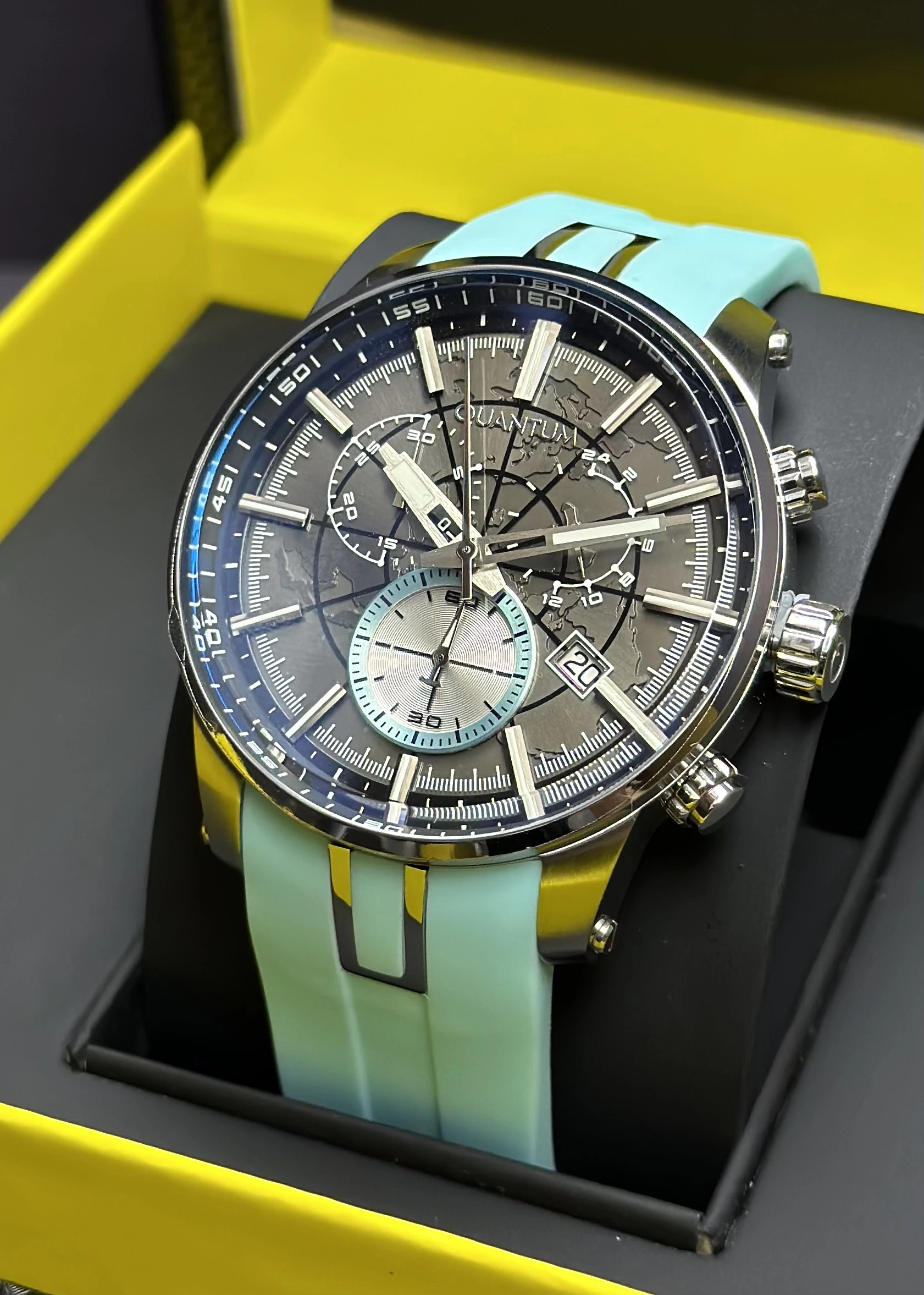 Quantum Turkuaz Silikon Kordon Erkek Kol Saati