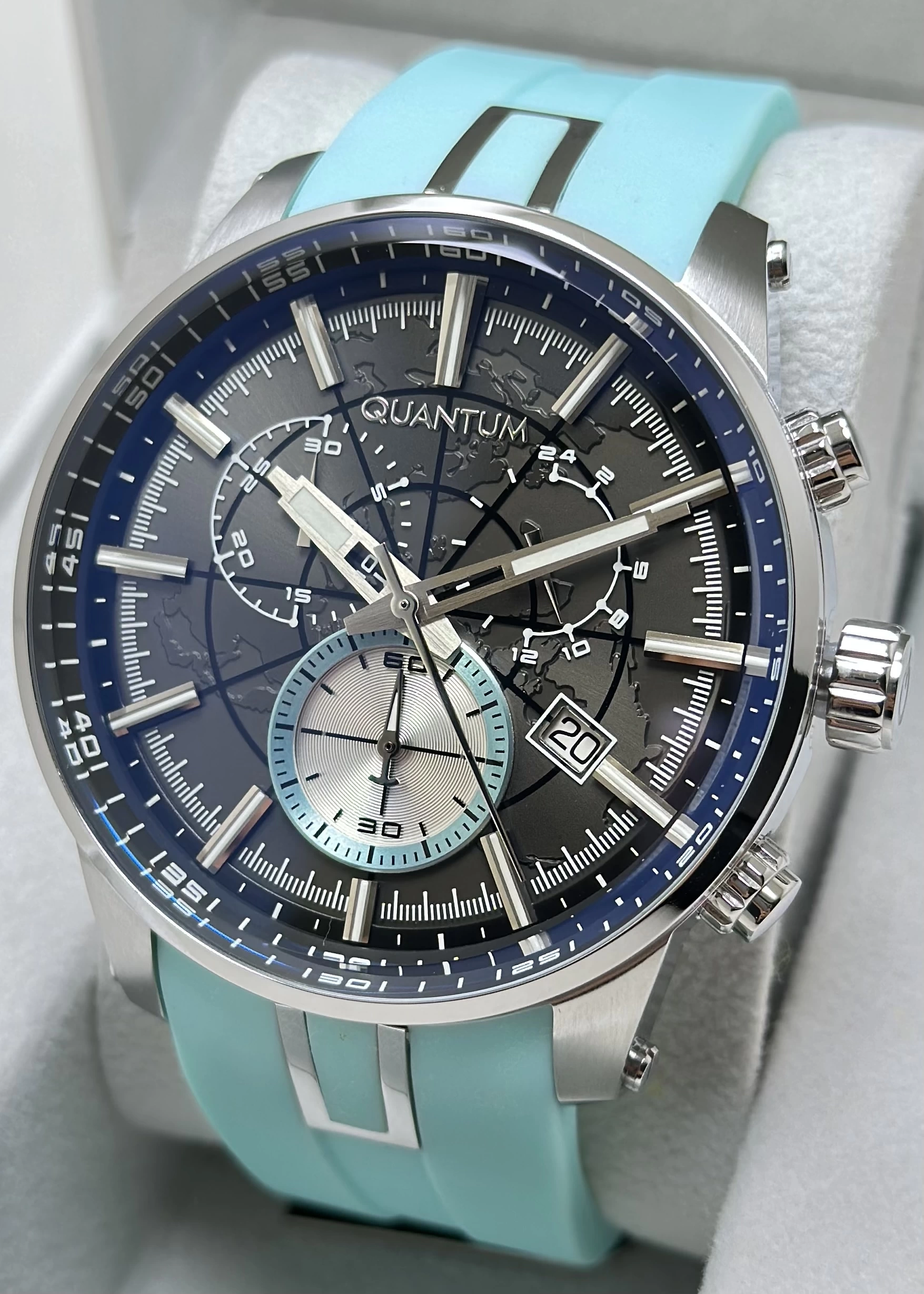 Quantum Turkuaz Silikon Kordon Erkek Kol Saati