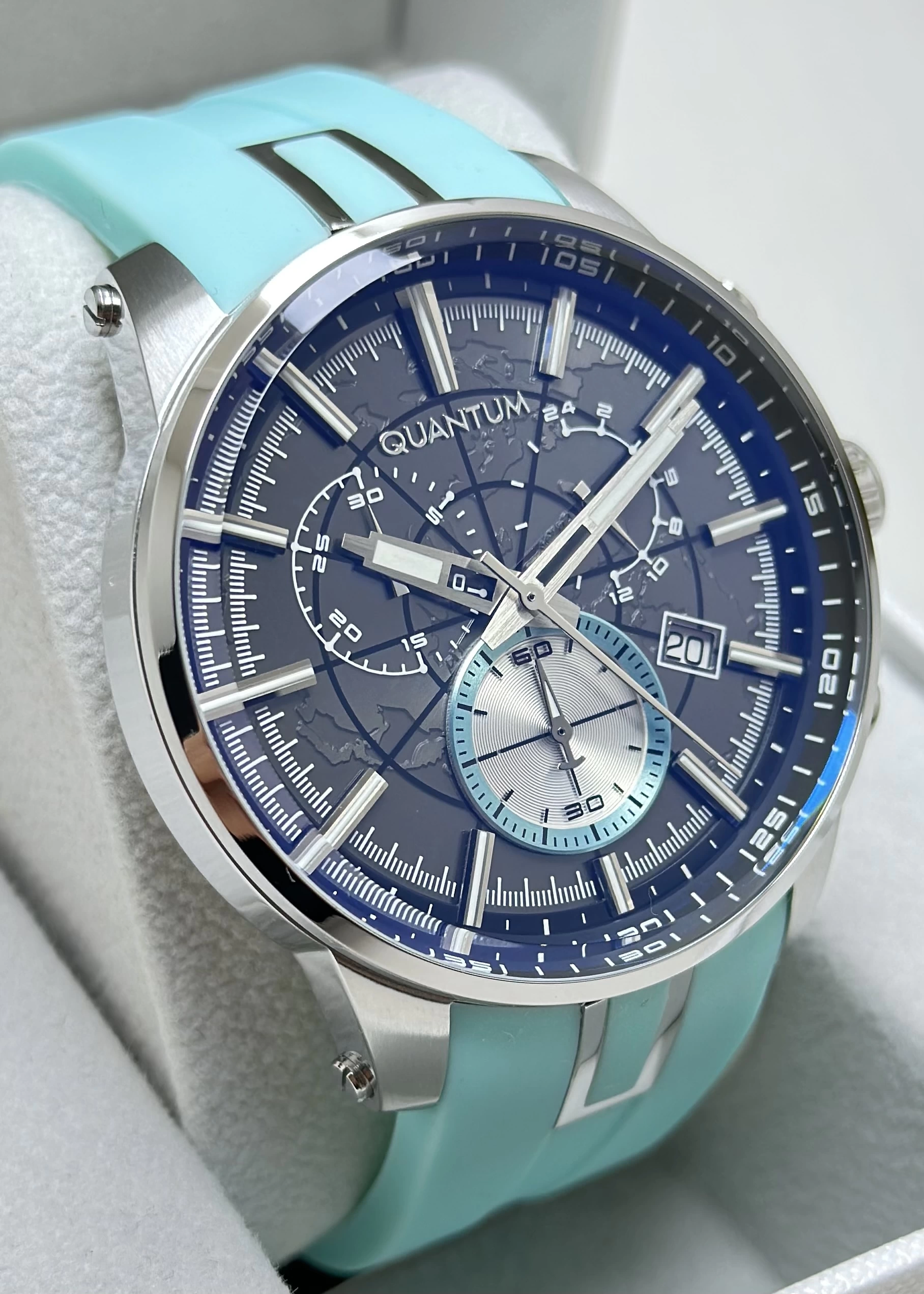 Quantum Turkuaz Silikon Kordon Erkek Kol Saati