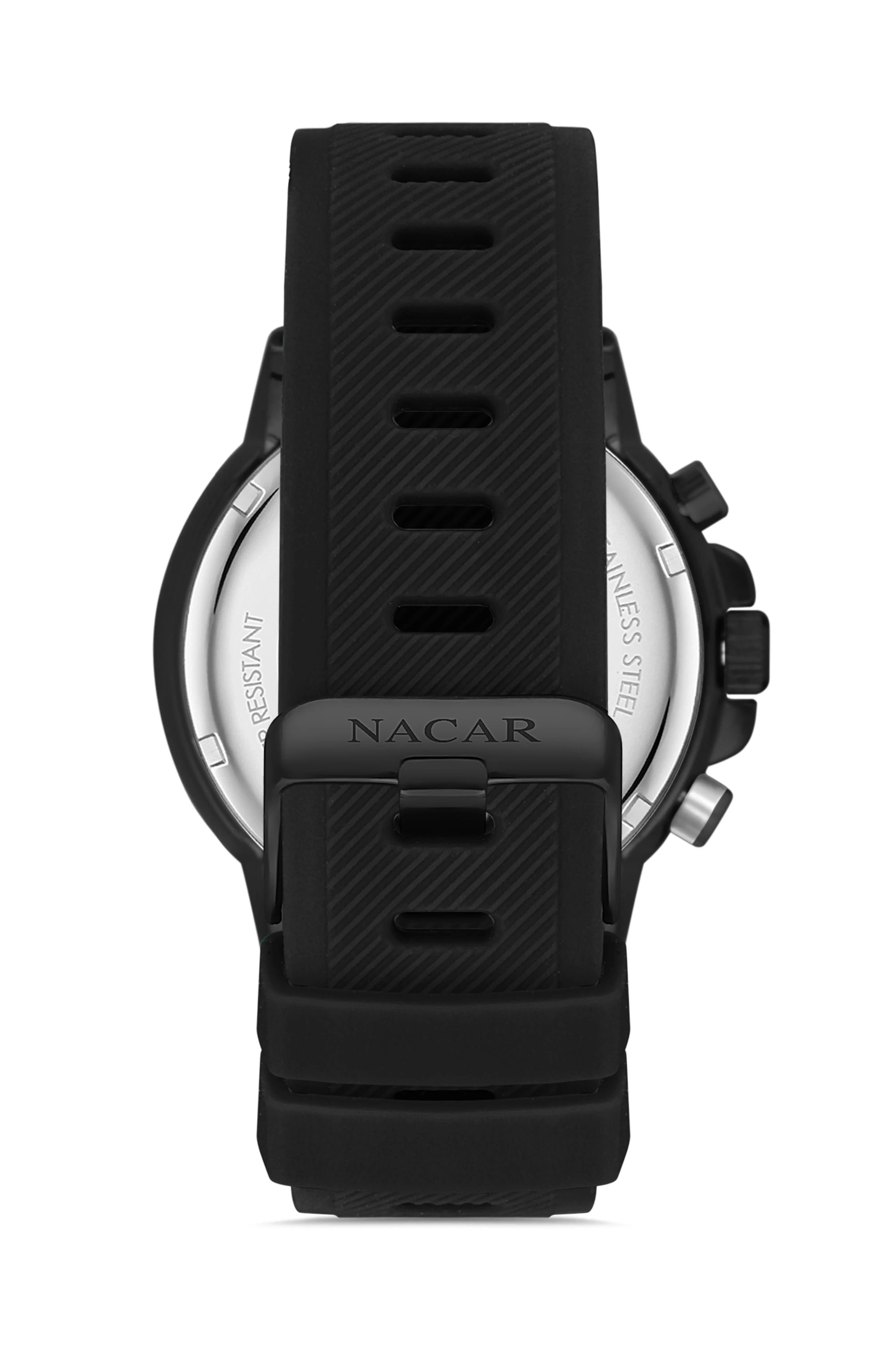 NACAR Safir Cam Silikon Erkek Kol Saati NC34-290748-BBS1