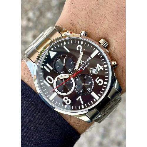 Daniel Klein Çelik Kordon Fonksiyonlu Siyah Erkek Kol Saati