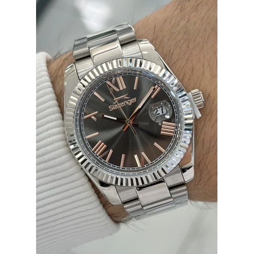 Slazenger Orijinal 2 Yıl Garantili Su Geçirmez Çelik Kordon Fonksiyonlu Erkek Kol Saati