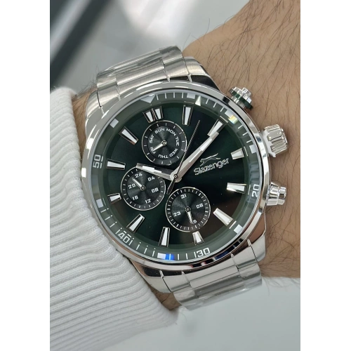 Slazenger Orijinal 2 Yıl Garantili Su Geçirmez Çelik Kordon Fonksiyonlu Erkek Kol Saati