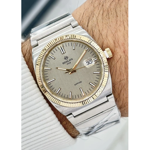 Hislon ILKCL211T-07SG Orijinal Çelik Kordon Erkek Kol Saati
