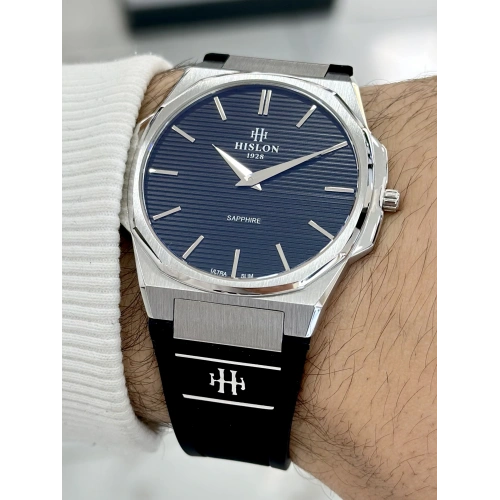 Hislon Orijinal Silikon Kordon Ultra Slim Erkek Kol Saati ILKCL127T-04BS
