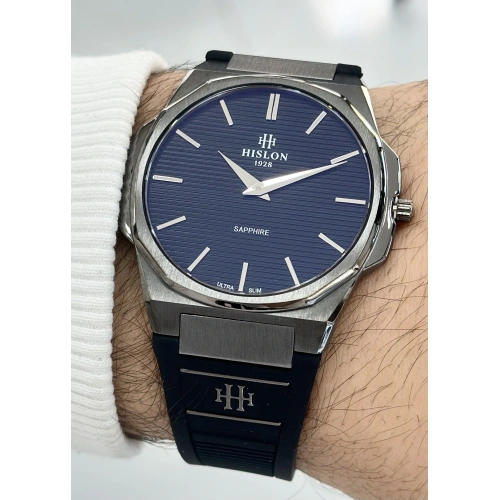 Hislon Orijinal Silikon Kordon Ultra Slim Erkek Kol Saati ILKCL127N-04BS