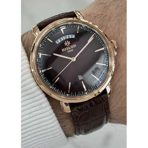Hislon Orijinal Deri Kordon Su Geçirmez Erkek Kol Saati ILKCL203R-06KR