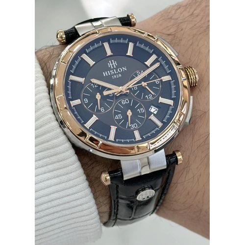 Hislon Orijinal Deri Kordon Su Geçirmez Erkek Kol Saati ILKDT202T-04BR