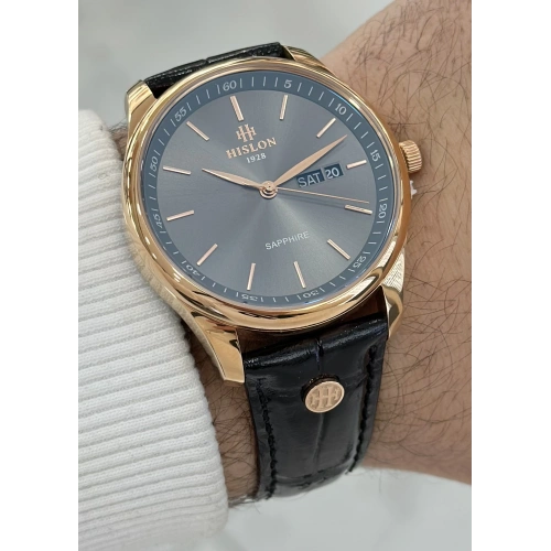 Hislon Orijinal Deri Kordon Su Geçirmez Erkek Kol Saati ILKCL113R-05BR