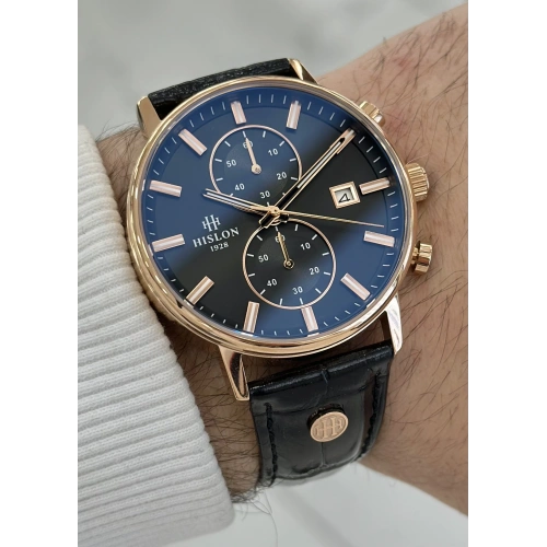 Hislon Orijinal Deri Kordon Su Geçirmez Erkek Kol Saati ILKMS200R-04BR