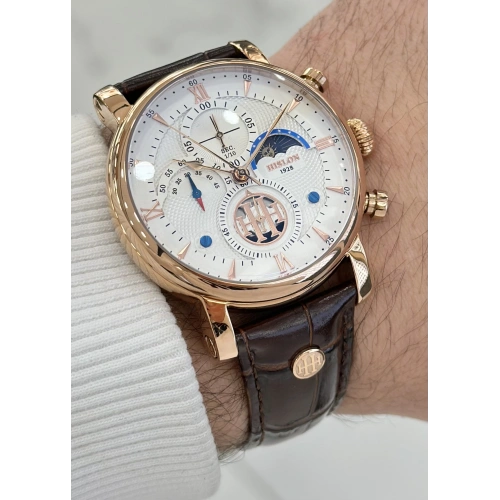 Hislon Orijinal Deri Kordon Su Geçirmez Erkek Kol Saati ILKTM105R-02KR