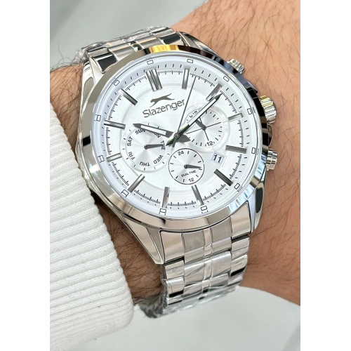 Slazenger Orjinal 2 Yıl Garantili Su Geçirmez Çelik Kordon Çelik Kasa 10 Atm İç Kadran Fonksiyonları Aktif Erkek Kol Saati
