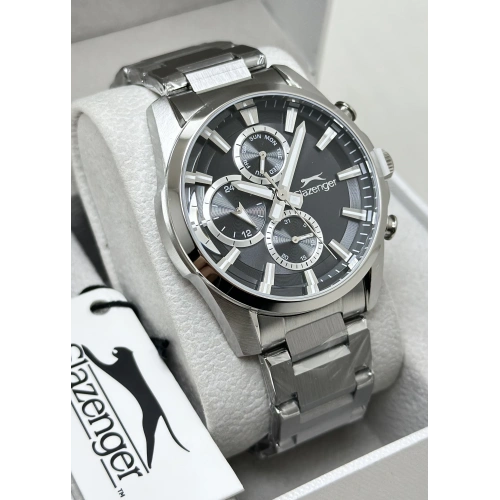 Slazenger Orijinal 2 Yıl Garantili Su Geçirmez Çelik Kordon Fonksiyonlu Hediye Erkek Kol Saati