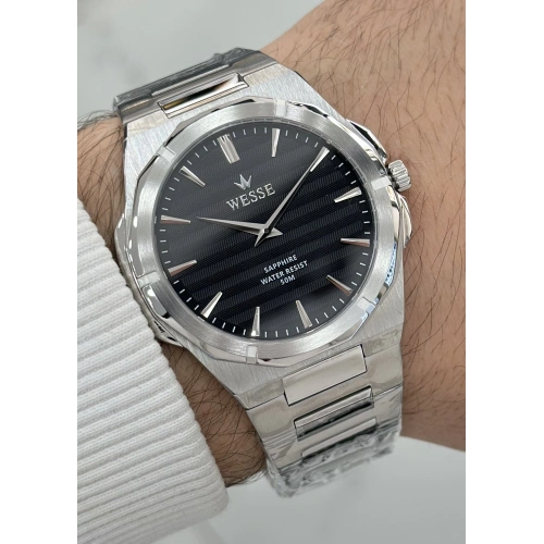 Wesse Orijinal 2 Yıl Garantili 5ATM Su Geçirmez Çelik Kordon Çelik Kasa Erkek Kol Saati