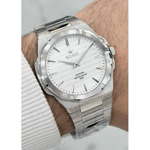 Wesse Orijinal 2 Yıl Garantili 5ATM Su Geçirmez Çelik Kordon Çelik Kasa Erkek Kol Saati