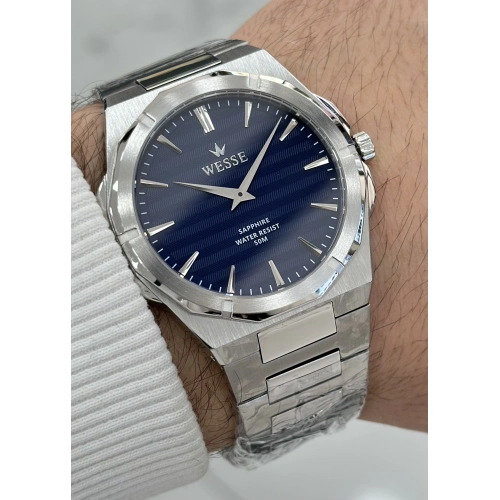 Wesse Orijinal 2 Yıl Garantili 5ATM Su Geçirmez Çelik Kordon Çelik Kasa Erkek Kol Saati