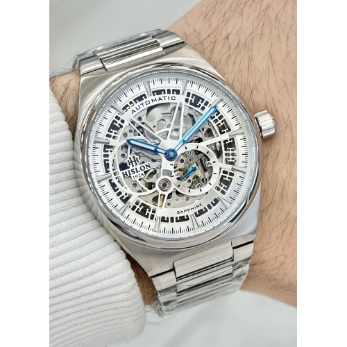 Hislon Orijinal 2 yıl Garantili Otomatik Çelik Kordon Su Geçirmez Erkek Kol Saati ILKSD136S-16SS