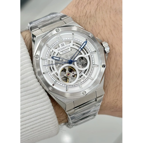 Momentus Orijinal Çelik Kordon Safir Cam Otomatik 5ATM Su Geçirmezlik Erkek Kol Saati ILKMM101S-16SS