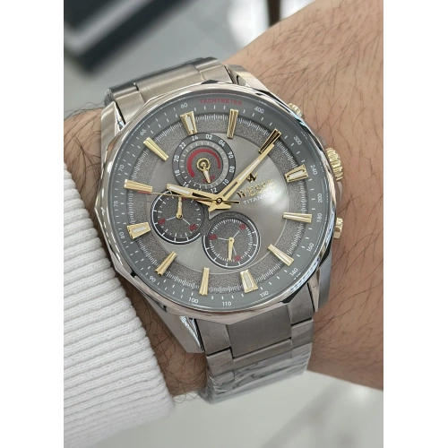 Wesse Orijinal 2 Yıl Garantili Titanyum Kordon/Kasa Fonksiyonlu Erkek Kol Saati WWG.4036.07