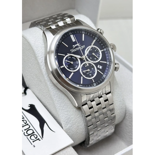 Slazenger Orijinal Lacivert Katran Fonksiyonlu 10ATM Su Geçirmezlik Erkek Kol Saati ILK2487.4