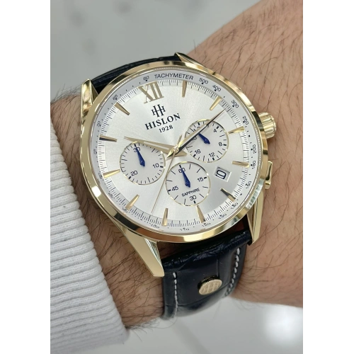 Hislon Orijinal Deri Kordon Su Geçirmez Erkek Kol Saati ILKMS206G-02BG