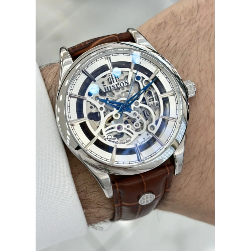 Hislon Orijinal Deri Kordon Su Geçirmez Otomatik Erkek Kol Saati ILKSD101S-16KS