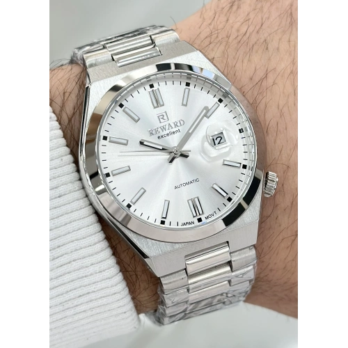 Reward Orijinal 2 Yıl Garantili Beyaz Katran Çelik Kordon Otomatik Erkek Kol Saati ILK.23.KT