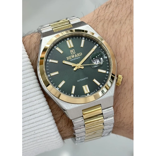 Reward Orijinal 2 Yıl Garantili Yeşil Katran Çelik Kordon Otomatik Erkek Kol Saati ILK.23.NM