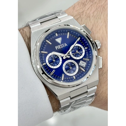 FİESTA FONKSİYONLU ÇELİK KORDON LACİVERT KADRAN ORJİNAL 2 YIL GARANTİLİ SU GEÇİRMEZ HEDİYELİK ERKEK KOL SAATİ