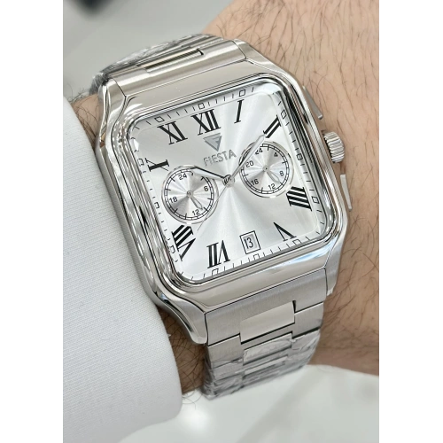 DAMAT SAATİ FİESTA ÇELİK ERKEK KOL SAATİ KARE KASA SU GEÇİRMEZ