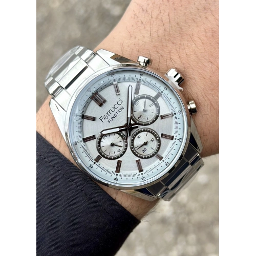 Ferrucci Gümüş Renk Kordon Erkek Kol Saati