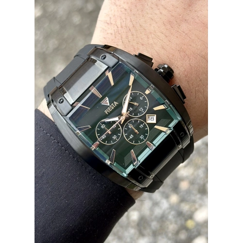 Fiesta Yeşil Çelik Kasa Erkek Kol Saati