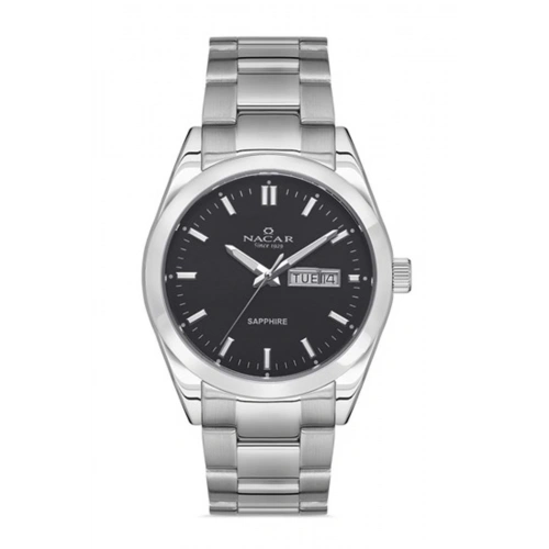 NACAR Safir Cam Metal Erkek Kol Saati NC31-299227-ABM