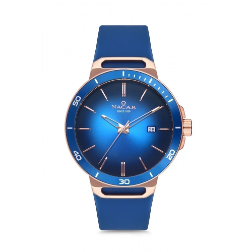 NACAR MAVİ SİLİKON ERKEK KOL SAATİ NC34-290403-RLS3