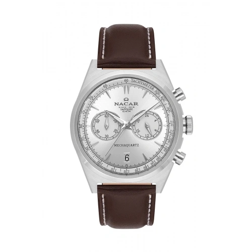 NACAR MECHAQUARTZ SAFİR CAMLI DERİ ERKEK KOL SAATİ NC38-299021-ASL2