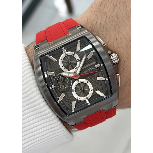 Quantum Marka Kare Kırmızı Erkek Kol Saati