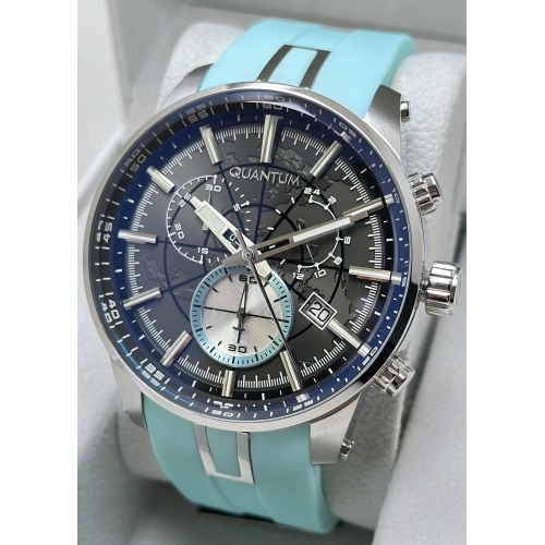 Quantum Turkuaz Silikon Kordon Erkek Kol Saati