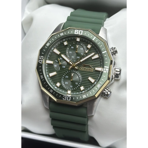 Slazenger Yeşil Silikon Kordon Erkek Kol Saati