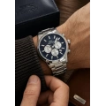 Slazenger Orijinal Lacivert Kadran 10ATM Su Geçirmezlik Fonkisyonlu Çelik Kordon Erkek Kol Saati