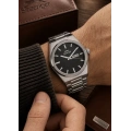 Slazenger Damat Nişan Hediyesi Çelik Kordon Orijinal Su Geçirmez Siyah Kadran Erkek Kol Saati