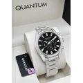 Quantum 24 Ay Garantili Çelik Kordon Safir Cam 10ATM Su Geçirmezlik Çelik Kordon Erkek Kol Saati